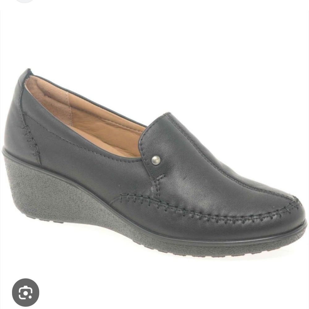 Hotter Women's Black Wedge Shoes